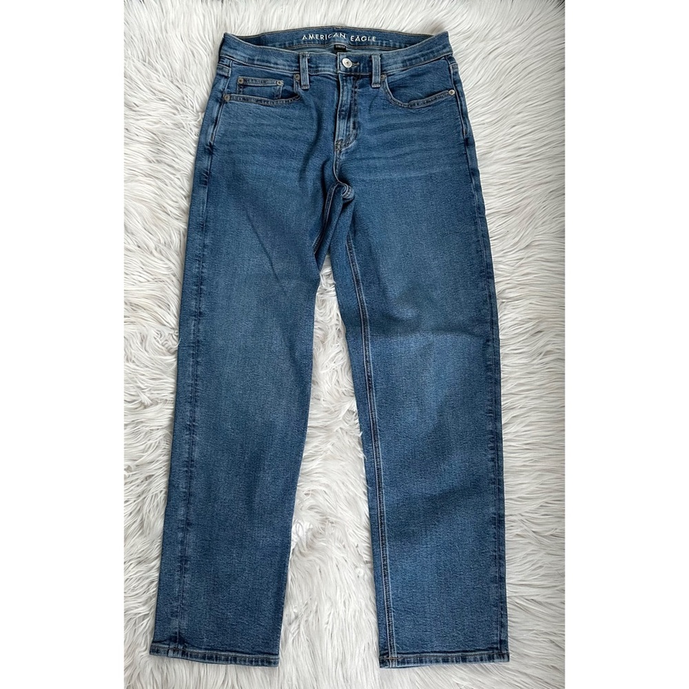 Low Rise Stretch Straight Leg Jeans